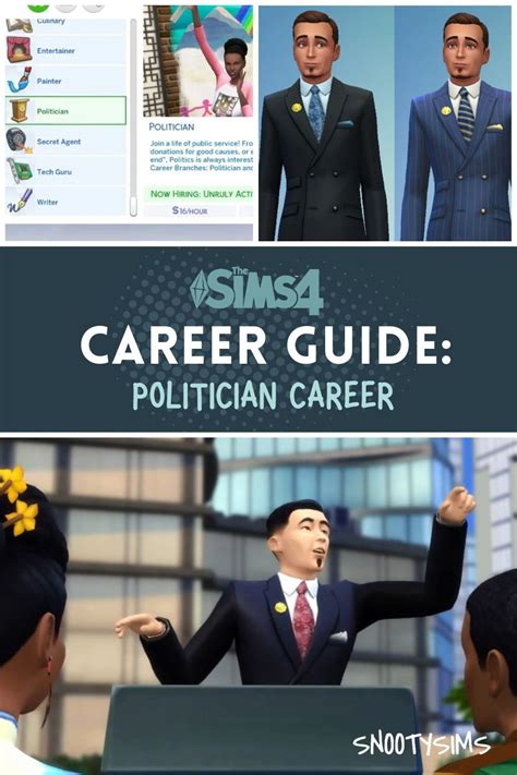 Career cheats for The Sims 4 for politician, .